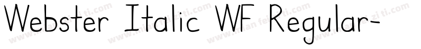 Webster Italic WF Regular字体转换